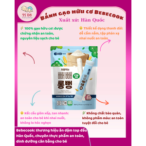 Bánh gạo hữu cơ Bebecook vị gạo