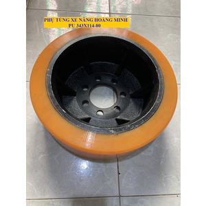 BÁNH LÁI XE NÂNG ĐIỆN HELI, MIMA PU 343X114 mới 100%
