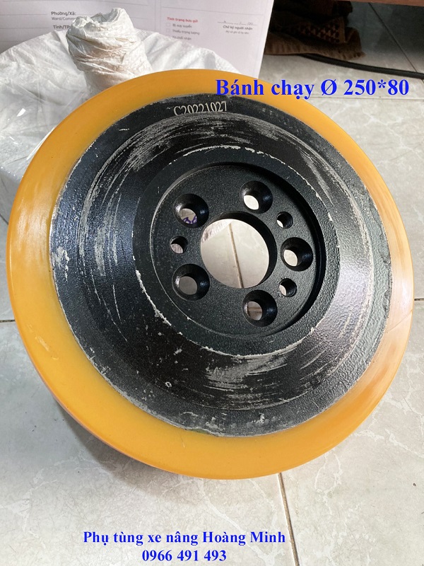 BÁNH XE NÂNG ĐIỆN 250X80-45, 5 LỖ ỐC- PHỤ TÙNG XE NÂNG ĐIỆN HANGCHA