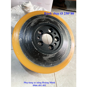 PU 250X80, 5 lỗ ốc- BÁNH LÁI XE NÂNG ĐIỆN HANGCHA