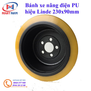 Bánh lái xe nâng điện Linde 230x90 - bánh xe nâng điện PU