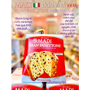 Bánh Mì Nhân Hoa Quả Khô - The Original Madi Gran Panettone của Ý loại 1kg 🇮🇹