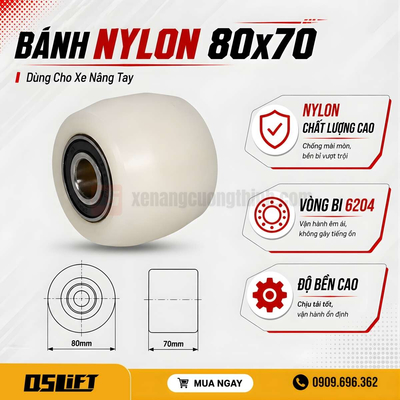 Bánh tải NYLON 80x70