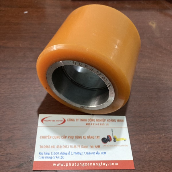 BÁNH TẢI PU 85X70 LỖ 52mm SÂU 22mm- BÁNH XE HELI, HANGCHA
