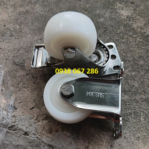 Bánh xe đẩy hàng càng inox