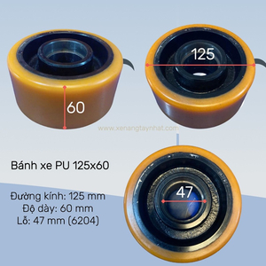 Bánh xe nâng điện Pu 125x60 chính hãng giá tốt