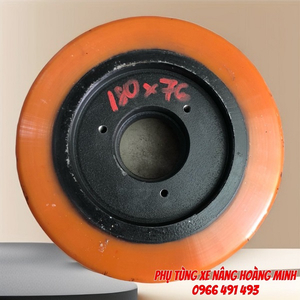 BÁNH XE PU 180X76- BÁNH CÂN BẰNG XE NÂNG ĐIỆN MIMA