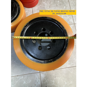 BÁNH LÁI XE NÂNG ĐIỆN HELI, MIMA PU 343X114 mới 100%