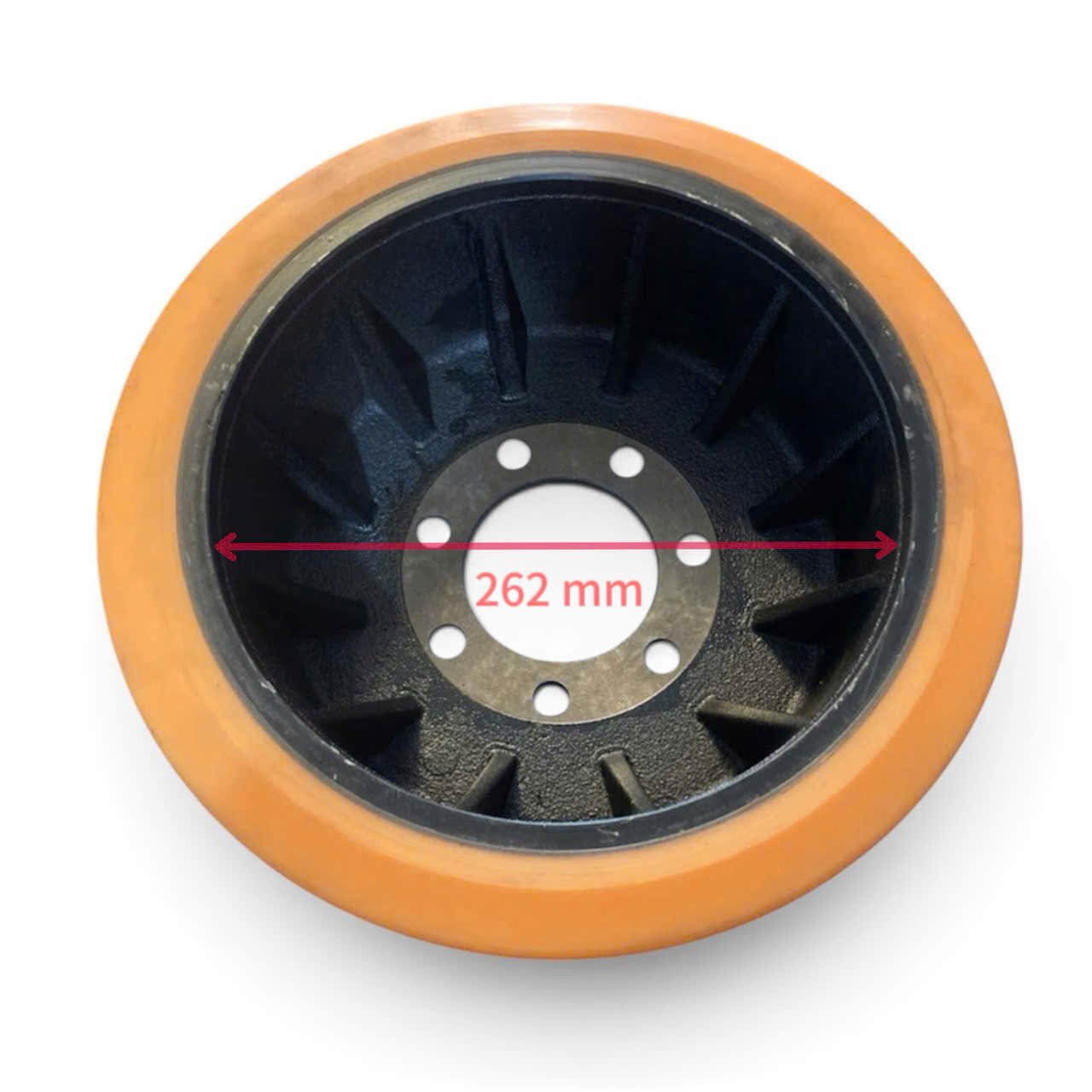 bánh xe nâng điện PU 343x135x80