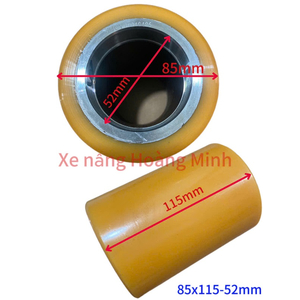 BÁNH XE PU 85X115-52MM, BÁNH TẢI XE NÂNG ĐIỆN GIÁ TỐT