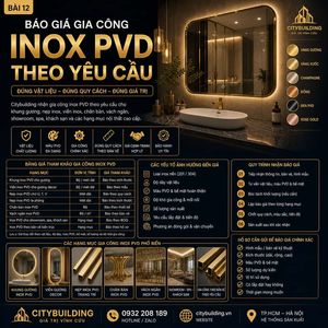 BÁO GIÁ GIA CÔNG INOX PVD THEO YÊU CẦU TẠI CITYBUILDING