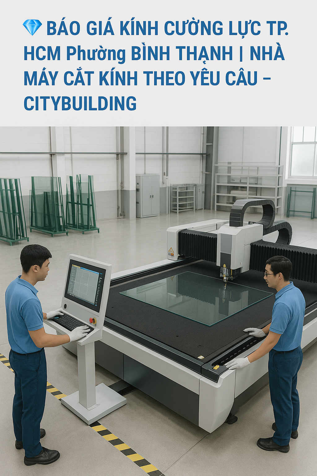 💎 Báo giá kính cường lực Phường Bình Thạnh TP.HCM. Citybuilding – Nhà máy cắt kính theo yêu cầu, thi công cửa kính, vách kính, cabin tắm, lan can kính. Giá tốt – bảo hành dài hạn – khảo sát miễn phí.