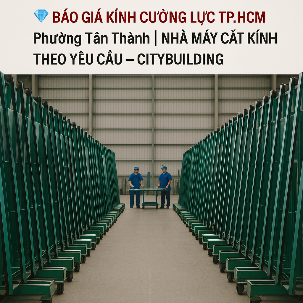 💎 Báo giá kính cường lực Phường Tân Thành TP.HCM. Citybuilding – Nhà máy cắt kính theo yêu cầu, thi công cửa kính, vách kính, cabin tắm, lan can kính. Giá tốt – bảo hành dài hạn – khảo sát miễn phí.