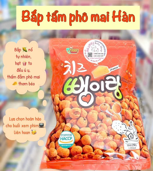 Bắp rang phô mai Hàn túi
