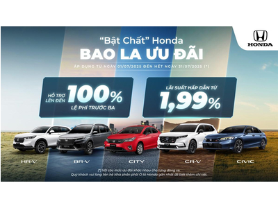 Bật Chất Honda Bao La Ưu Đãi: Honda CITY Hỗ Trợ 100% Lệ Phí Trước Bạ Tháng 7.