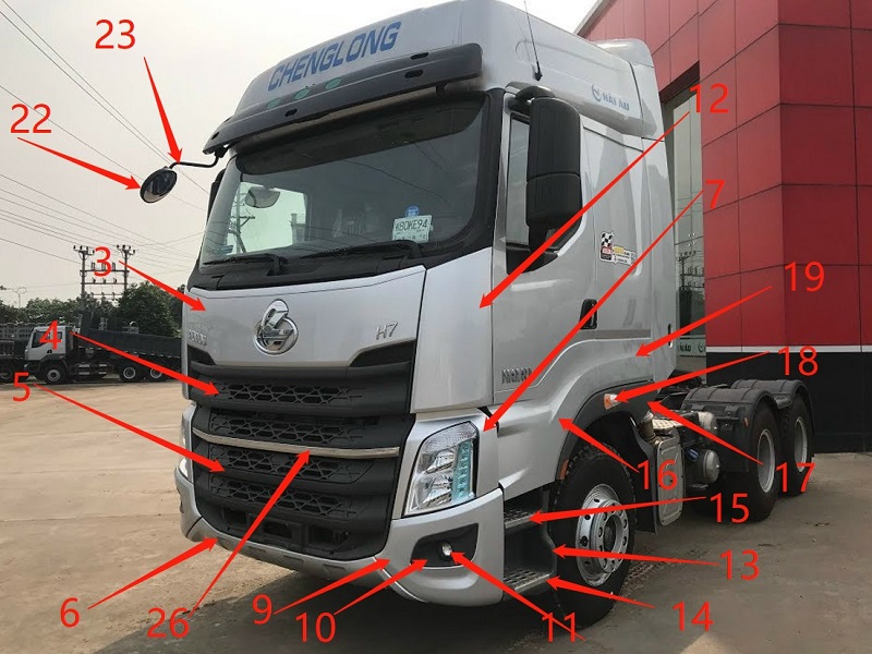 Bầu phanh lốc kê xe đầu kéo chenglong 480 và xe đầu kéo cheng long H7