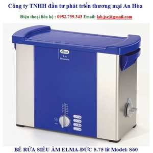 Bể rửa siêu âm Elma S60 không gia nhiệt