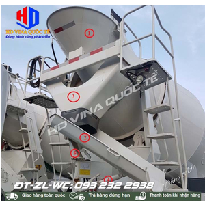 Bán phễu chữ A xe trộn bê tông, phễu hứng trung gian xe trộn bê tông, phễu hứng số 3