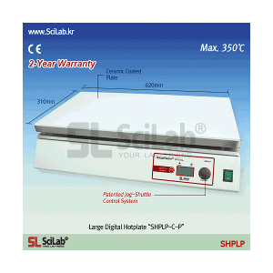 Bếp gia nhiệt có bề mặt lớn 310 x 620 mm, Wisetherm SHPLP-C-P, 350℃