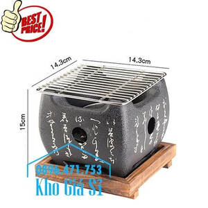 Bếp lò nướng than kiểu Nhật Bản hình vuông size lớn