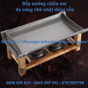 Bếp Nướng Chiên Om Đa Năng Chữ Nhật Dùng Cồn