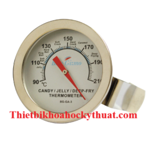 Nhiệt kế đo nhiệt độ kẹo/thạch/chiên dầu, nhiệt kế đồng hồ, nhiệt kế cơ mặt đồng hồ, nhiệt kế thực phẩm BG-GA-3