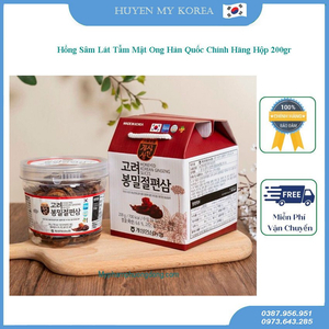 Hồng Sâm Lát Tẩm Mật Ong Hàn Quốc Chính Hãng Hộp 200gr