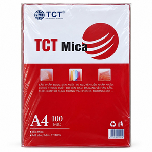 Bìa mica A4 TCT035 - loại mỏng, độ dày 100 MIC