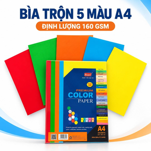 Bìa trộn 5 màu A4 ĐL160gsm
