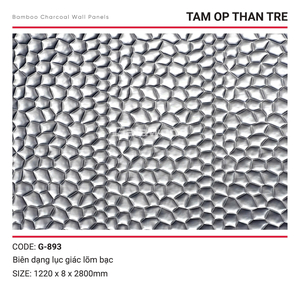 KOS-Tấm ốp sợi than tre BIẾN DẠNG KIM LOẠI 8mm