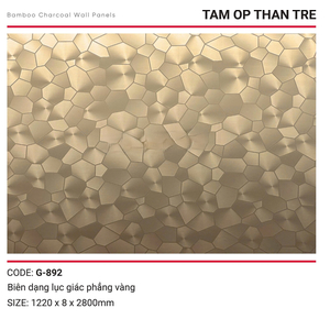 KOS-Tấm ốp sợi than tre BIẾN DẠNG KIM LOẠI 8mm