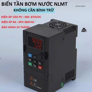 Biến Tần CAF500 11kw Chạy Bơm Nước Dùng Pin NLMT Vào DC,AC Ra AC 3 Pha 380V