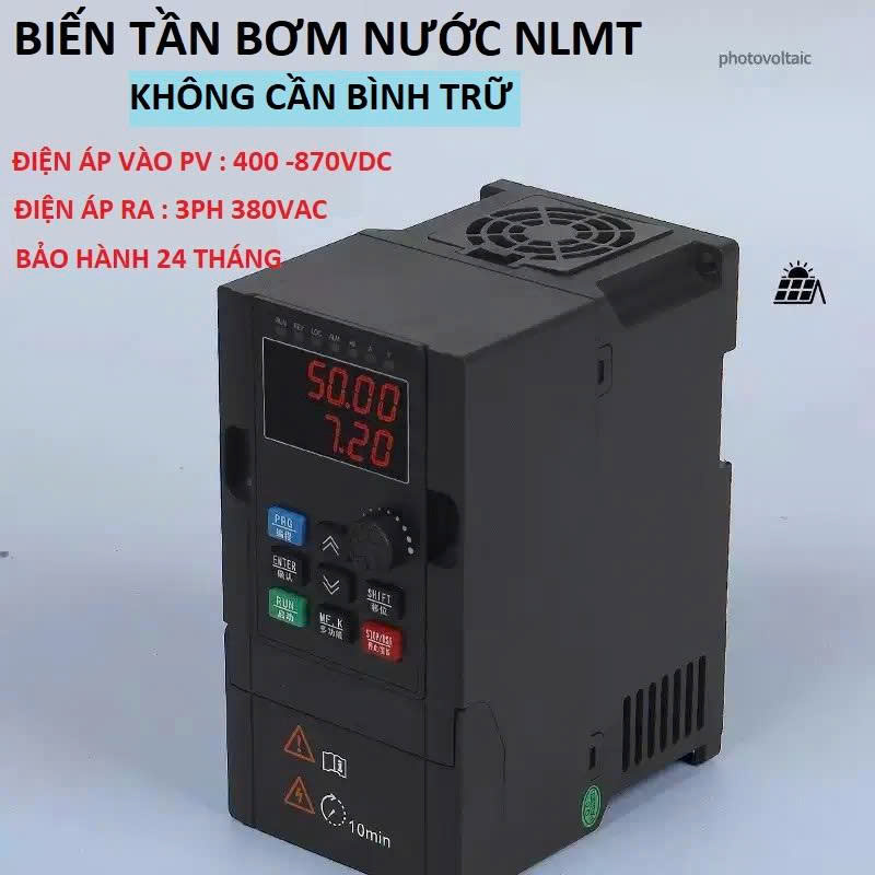 Biến Tần CAF550 22kw Chạy Bơm NLMT Vào DC,AC Ra AC 3 Pha 380V