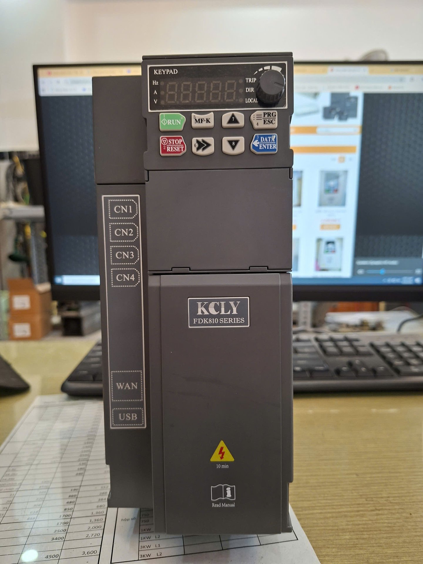 Biến Tần KCLY FDK810 5,5Kw Vào1 Pha 220V Ra 3 Pha 220V Tải Nặng Đa Năng Nhỏ Gọn Bảo Hành 24 Tháng