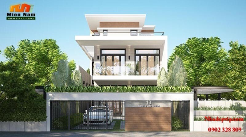 Thi công biệt thự hiện đại 2,5 tầng gia đình anh Thiết chị Mai, Đường Chế Lan Viên, Quận Tân Phú 