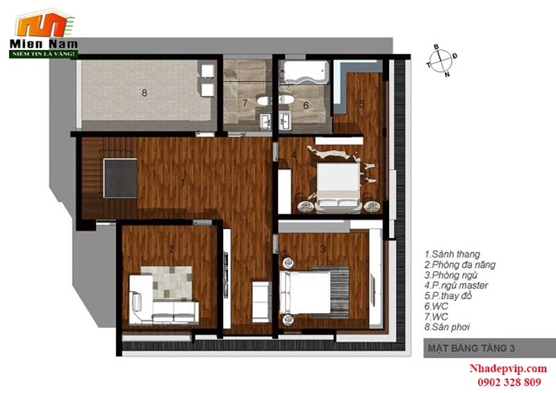 Biệt thự 3 tầng hiện đại Biệt thự 3 tầng hiện đại