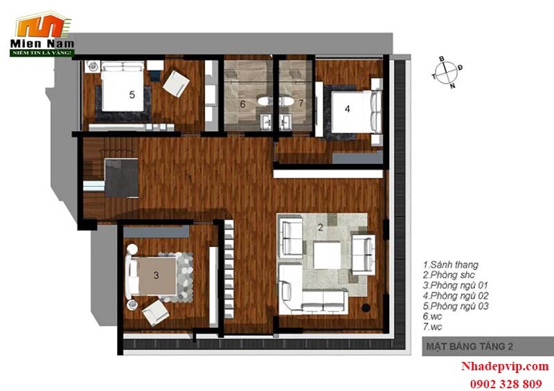 Biệt thự 3 tầng hiện đại Biệt thự 3 tầng hiện đại
