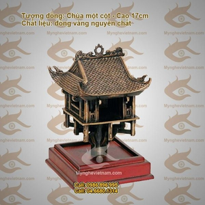 Biểu trưng Chùa Một Cột bằng đồng quà tặng đối tác nước ngoài