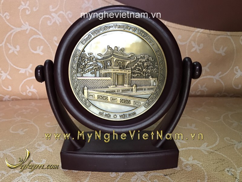 Biểu trưng đĩa xoay mặt khuê văn các quà tặng để bàn