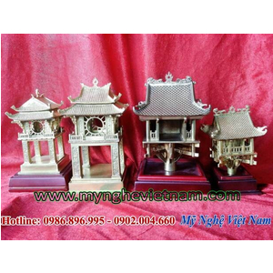 Biểu trưng quà tặng chùa 1 cột, khuê văn các bằng đồng