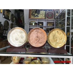 Biểu trưng trống đồng bản đồ Việt Nam đk 22cm vàng bạc đồng làm cúp trao giải