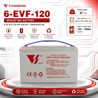 Bình Ắc Quy Khô Xe Nâng 12V 120Ah