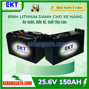 Bình ắc quy xe nâng điện Lithium hiệu Eikto (EKT) 25.6V-150AH