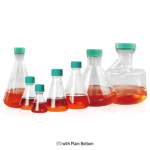 Bình erlen nhựa nắp thoáng khí nuôi cấy tế bào, 125-5000ml Biofil