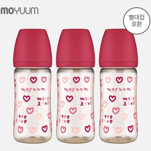 Bình Moyuum 270ml họa tiết trái tim