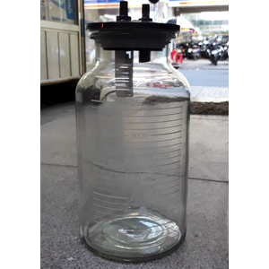 Bình thủy tinh 2500ml cho máy hút dịch Yuwell