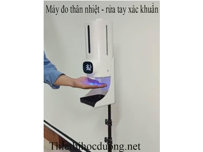 Bình xịt rửa tay, đo thân nhiệt tự động cho quán ăn, nhà hàng