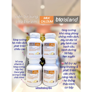 Viên bổ sung BioIsland Calcium Milk 90 viên 🇦🇺