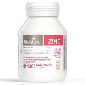 Viên nhai bổ sung Bioisland Zinc - Kẽm 120 viên 🇦🇺 từ 1 tuổi trở lên
