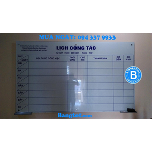 Bảng Lịch Công Tác (chất liệu kính)